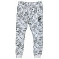 thumbnail image 1 of Ecko Unltd Men's Sweatpants Tropical Print Striped Side Tape Fleece Jogger (Large, White), 1 of 5