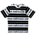 thumbnail image 1 of Ecko Unltd Men's T-Shirt All Over Logo Print Striped Short Sleeve Tee (Medium, White/Black), 1 of 4