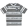 thumbnail image 1 of Ecko Unltd Men's T-Shirt All Over Logo Print Striped Short Sleeve Tee (Small, White/Grey Marled), 1 of 4