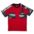 thumbnail image 1 of Ecko Unltd Men's T-Shirt Camo Print Colorblock Panel Stitched Short Sleeve Tee (Small, Red/Camo), 1 of 4