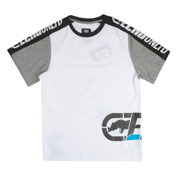 Ecko Unltd Men's T-Shirt Colorblock Puff Print White Short Sleeve Crewneck Tee (XX-Large, White)
