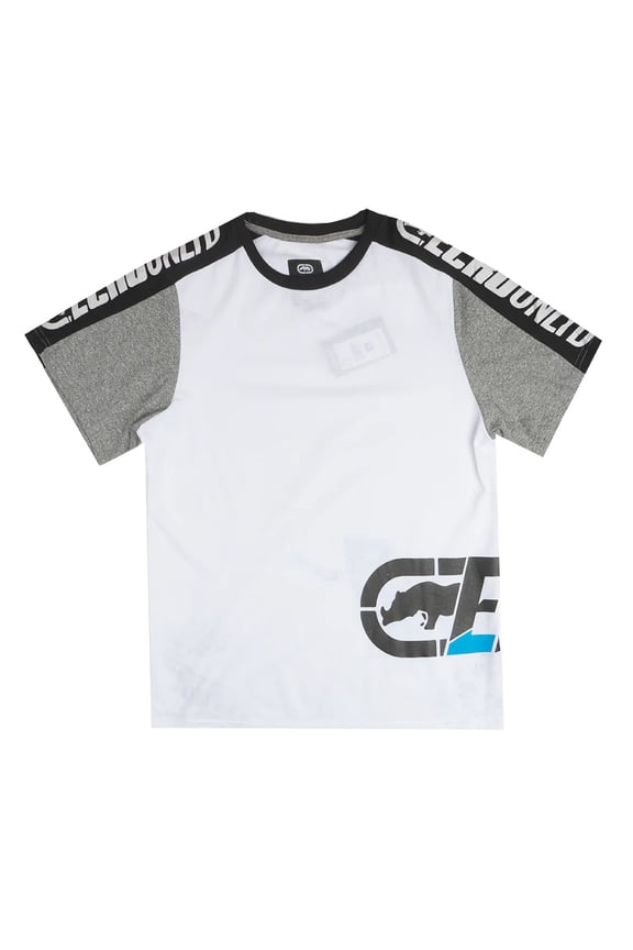 Ecko Unltd Men's T-Shirt Colorblock Puff Print White Short Sleeve Crewneck Tee (XX-Large, White)