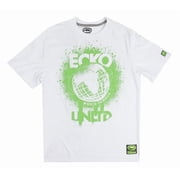 Ecko Unltd Mens T-Shirt Paint Drip Double Sided Short Sleeve Tee Large, White
