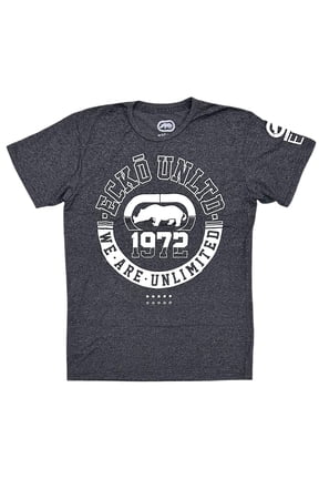 Ecko Unltd Men's T-Shirt Since 1972 Puff Print Short Sleeve Crewneck Tee (XX-Large, Charcoal Marled)
