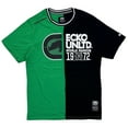 thumbnail image 1 of Ecko Unltd Men's T-Shirt Split Panel Stitched Colorblock Short Sleeve Tee (Small, Kelly Green/Black), 1 of 4