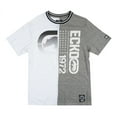 thumbnail image 1 of Ecko Unltd Men's T-Shirt Split Stitched Panel Short Sleeve Tee (Large, White/Grey), 1 of 3