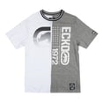 thumbnail image 1 of Ecko Unltd Men's T-Shirt Split Stitched Panel Short Sleeve Tee (Medium, White/Grey), 1 of 3