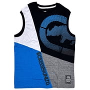 Ecko Unltd Mens Tank Top Gradient Colorblock Panel Stitched Sleeveless T-Shirt X-Large, Blue/Multi