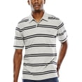thumbnail image 1 of Ecko Unltd. Men's Turncoat Sleeve Striped Polo Short (Grey Marled, Small), 1 of 5