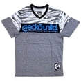 thumbnail image 1 of Ecko Unltd Men's V-Neck T-Shirt Camo Stitched Colorblock Panels Short Sleeve Tee (Small, Grey Marled), 1 of 3