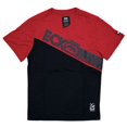 thumbnail image 1 of Ecko Unltd Men's V-Neck T-Shirt Puff Print Colorblock True Red/Black Tee (Medium, True Red/Black), 1 of 2