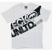 Ecko Unltd Mens V-Neck T-Shirt Puff Print Short Sleeve Tee -Large, White