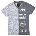 thumbnail image 1 of Ecko Unltd Men's V-Neck T-Shirt Split Panel Tee (Small, White Spacedye), 1 of 2