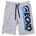 thumbnail image 1 of Ecko Unltd Men's Vertical Logo Print Activewear Shorts (Small, Light Grey Flyknit), 1 of 3