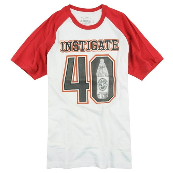Ecko Unltd. Mens 40 Oz Freedom Raglan Graphic T-Shirt, Red, X-Small