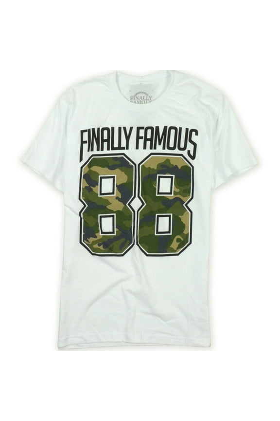 Mens 88 City Camo Graphic T-Shirt, White, Small