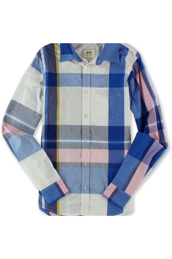 Mens Botany LS Button Up Shirt, Blue, X-Small