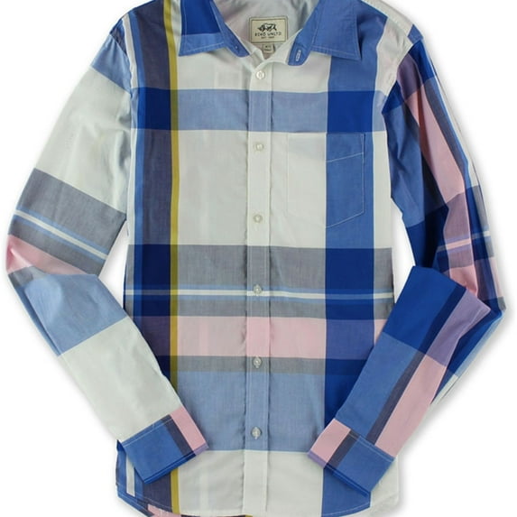 Ecko Unltd. Mens Botany LS Button Up Shirt, Blue, X-Small