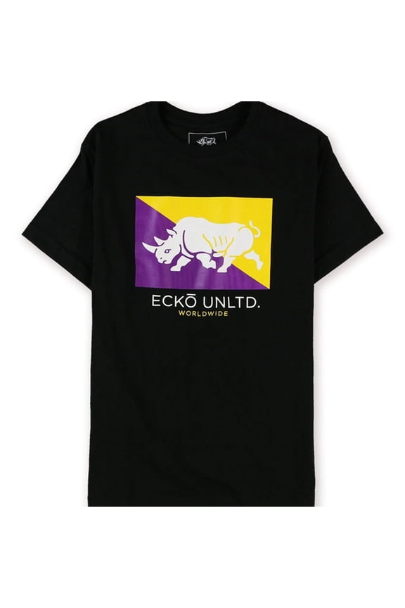 Mens Core Flag Rhino Graphic T-Shirt, Black, Small