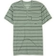 thumbnail image 1 of Ecko Unltd. Mens Fireworks Y-neck Striped Henley Shirt, Grey, X-Small, 1 of 1