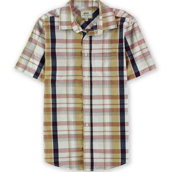 Ecko Unltd. Mens Inject Ss Woven Button Up Shirt, White, X-Small