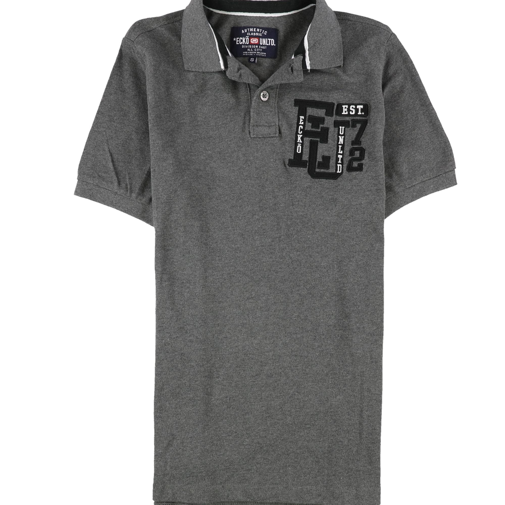 Ecko Unltd. Mens Left Chest Eu 72 Polo Shirt, Grey, X-Small