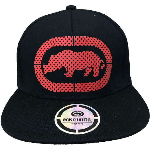 Ecko Unltd. Mens Logo Baseball Cap Black2538/Red, One Size