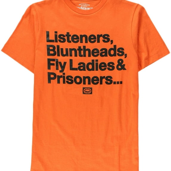 Ecko Unltd. Mens Memory Lane Graphic T-Shirt, Orange, Small