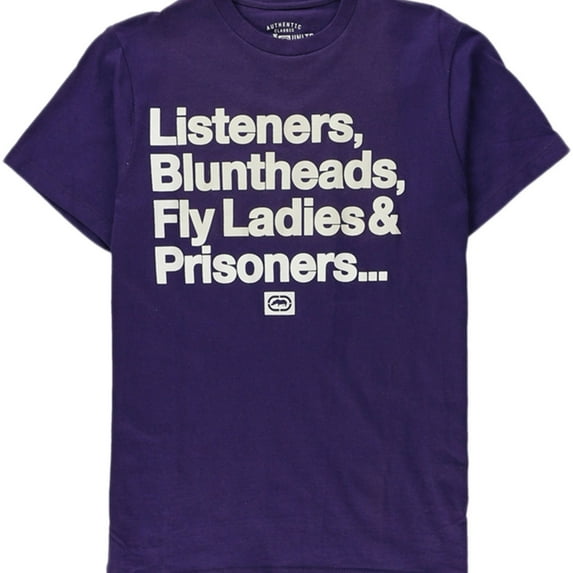 Ecko Unltd. Mens Memory Lane Graphic T-Shirt, Purple, X-Small