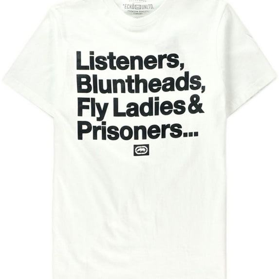 Ecko Unltd. Mens Memory Lane Graphic T-Shirt, White, Small