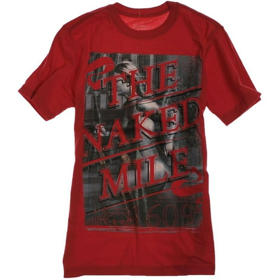 Ecko Unltd. Mens The Naked Mile Graphic T-Shirt, Red, X-Small