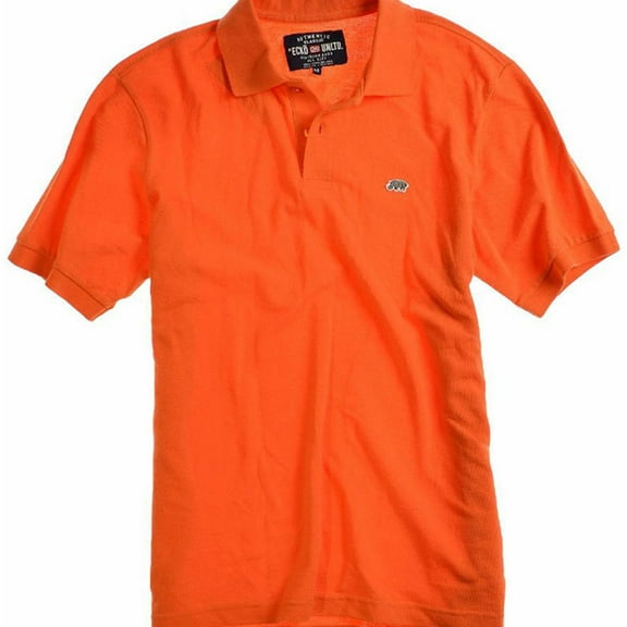 Ecko Unltd. Mens Wallburner Solid Color Polo Shirt, Orange, Small