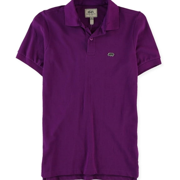 Ecko Unltd. Mens Wallburner Solid Color Polo Shirt, Purple, X-Small