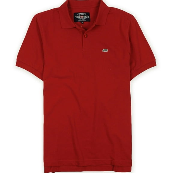 Ecko Unltd. Mens Wallburner Solid Color Polo Shirt, Red, X-Small