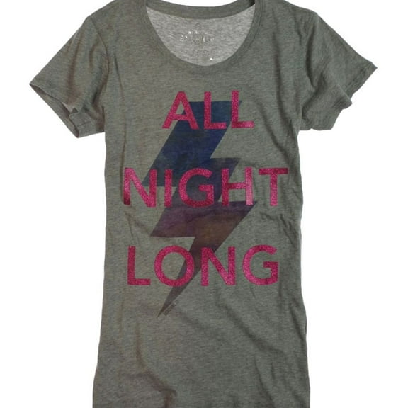 Ecko Unltd. Womens All Night Graphic T-Shirt, Grey, X-Large