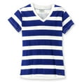 thumbnail image 1 of Ecko Unltd. Womens Stripe Slub Graphic T-Shirt, Blue, Medium, 1 of 1