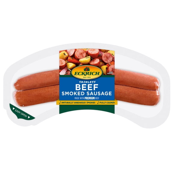 Eckrich Beef Skinless Smoked Sausage, 10 oz