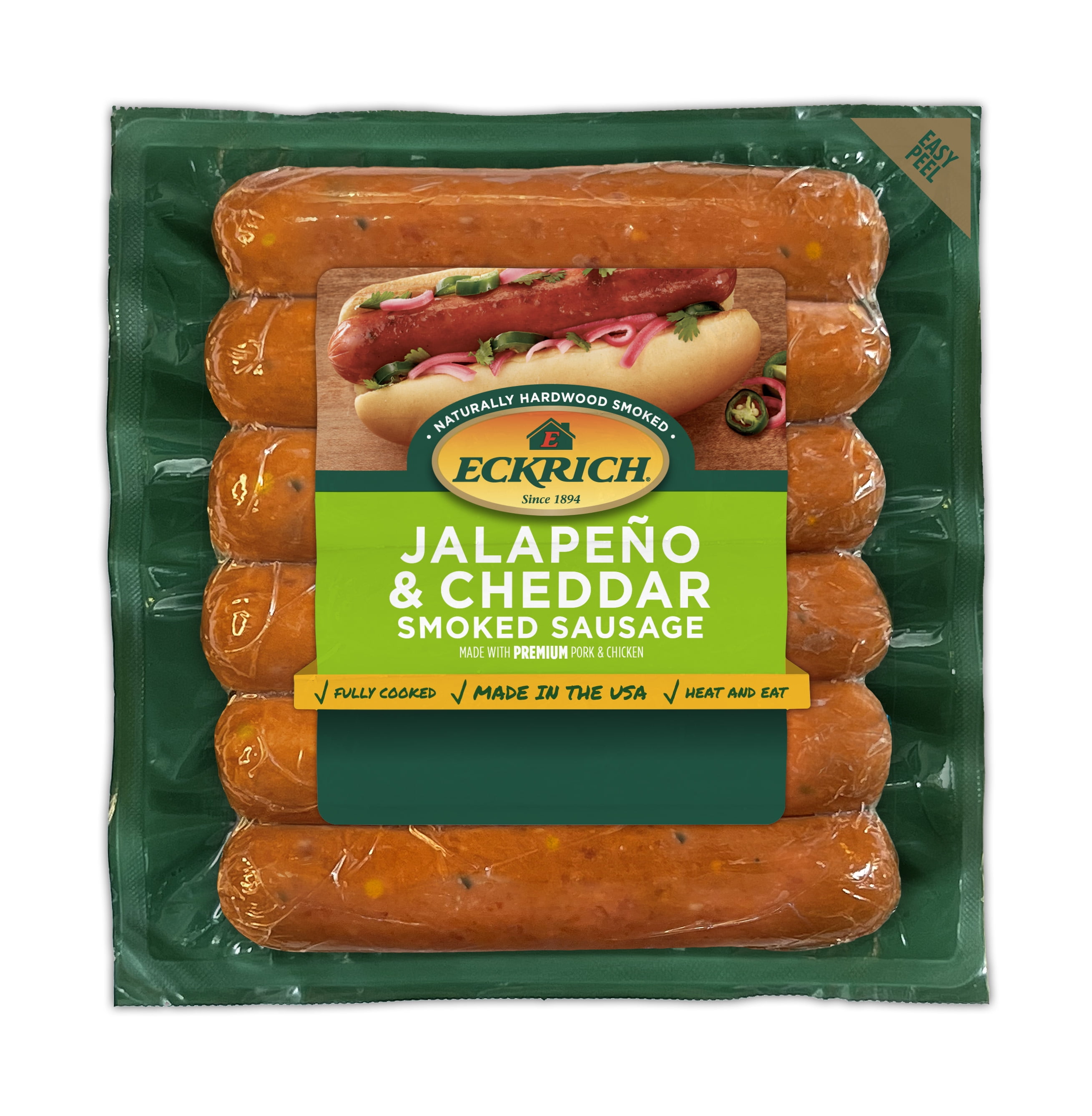 Eckrich Jalapeno & Cheddar Smoked Sausage Links, 14 oz