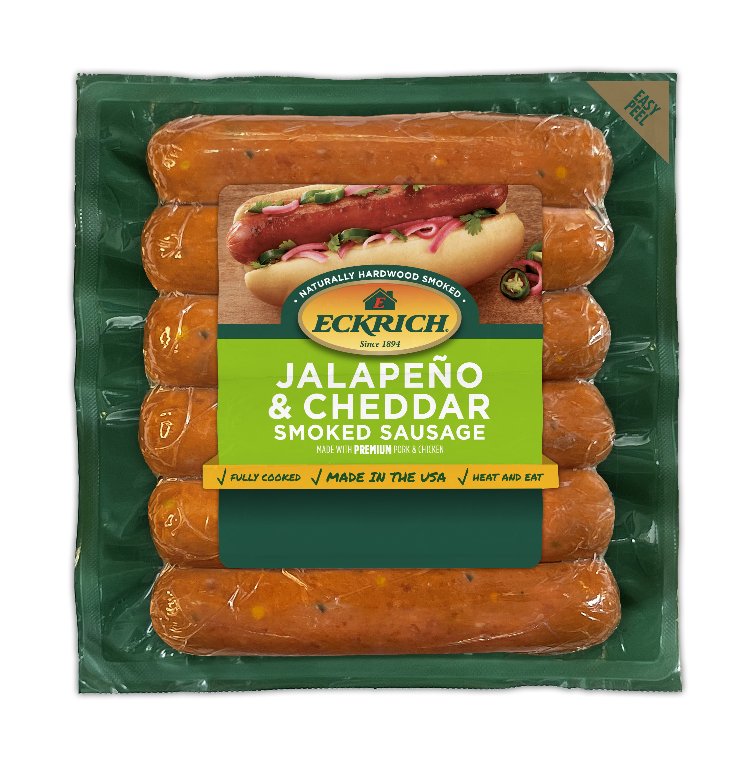 Eckrich Jalapeno & Cheddar Smoked Sausage Links, 14 oz - image 1 of 6