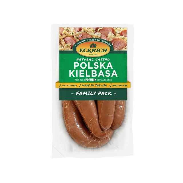 Eckrich Natural Casing Polska Kielbasa Rope Family Pack, 39 oz