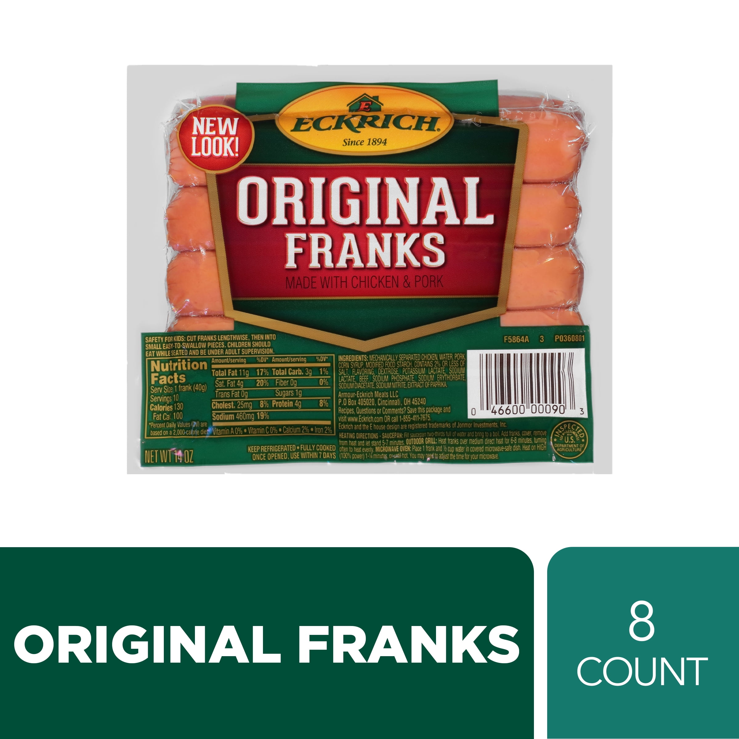 Eckrich Original Franks, 14 oz - Walmart.com