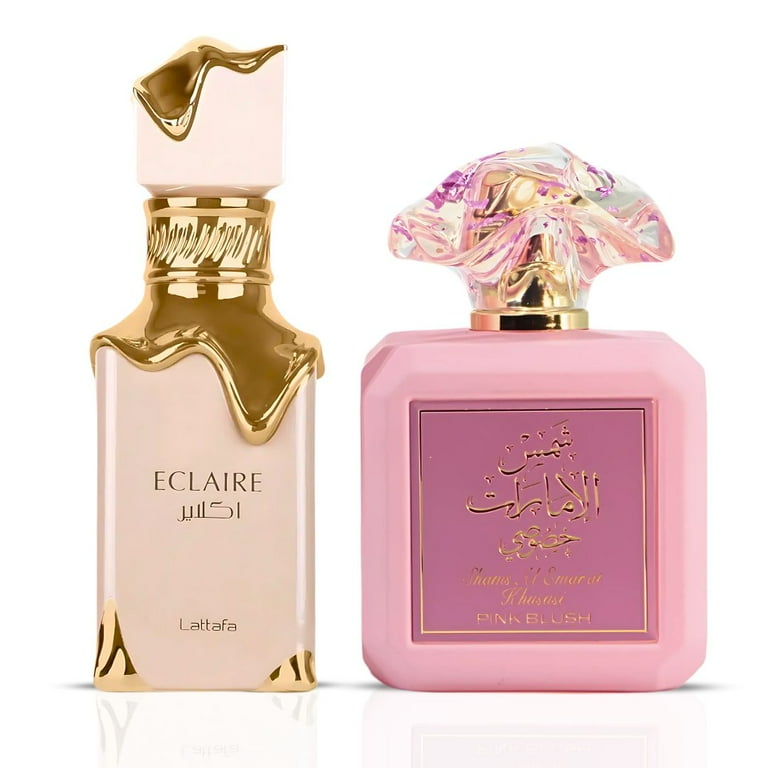 Eclaire by Lattafa & Pink Blush Shams Al Emarat Khususi by