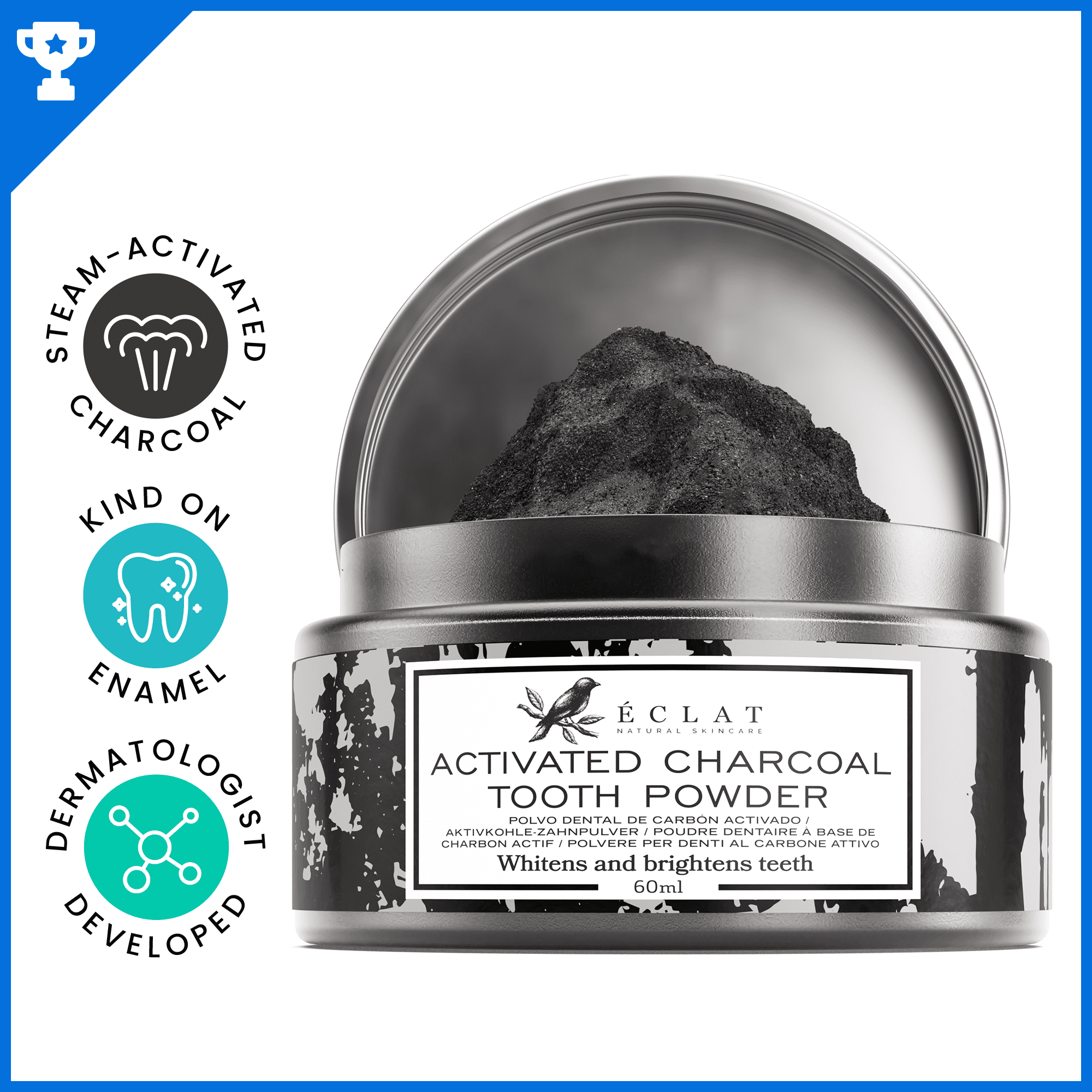 2 Pounds - Organic Coconut Activated Charcoal Powder - Food Grade