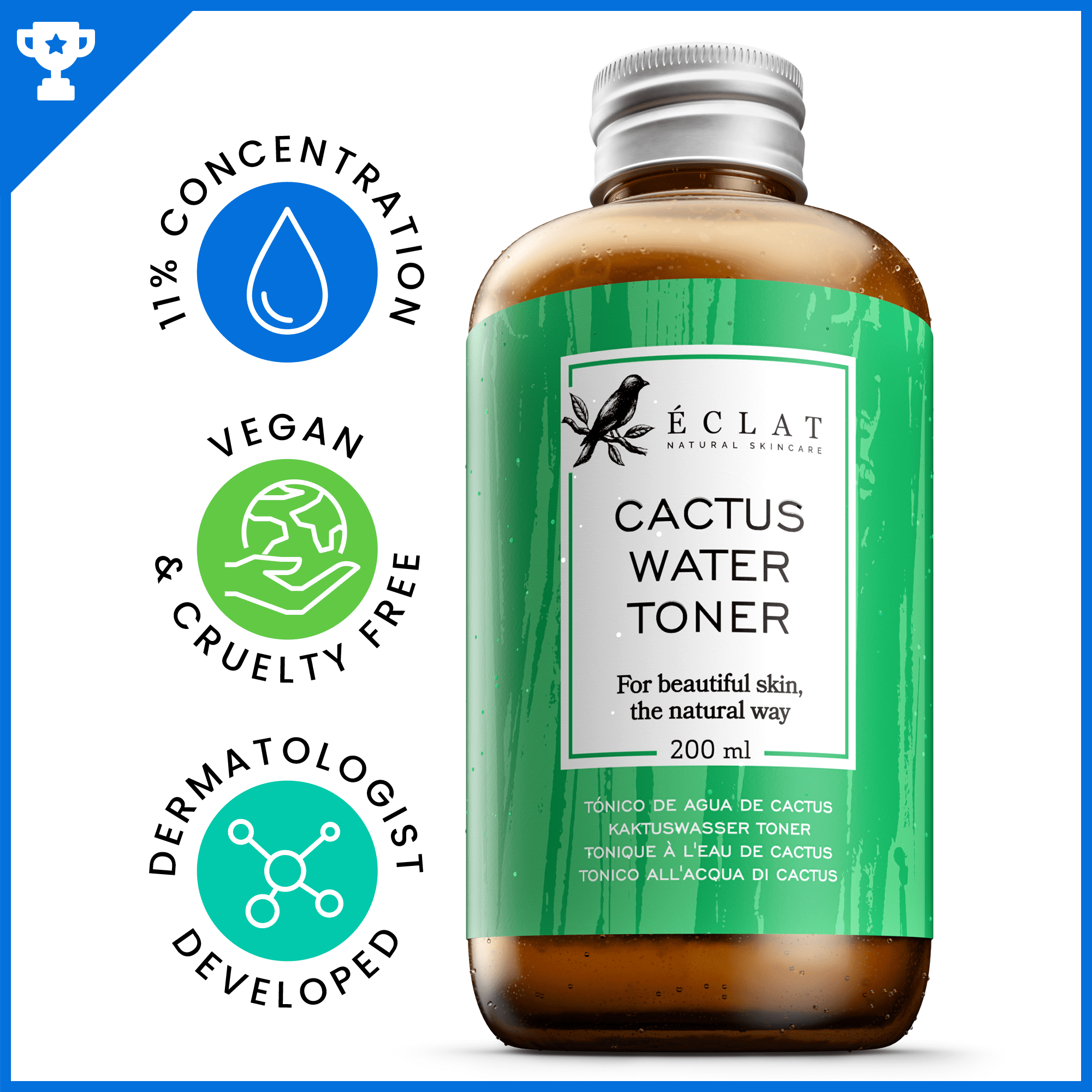 Eclat Cactus Water Face Toner with Hyaluronic Acid Barbados | Ubuy