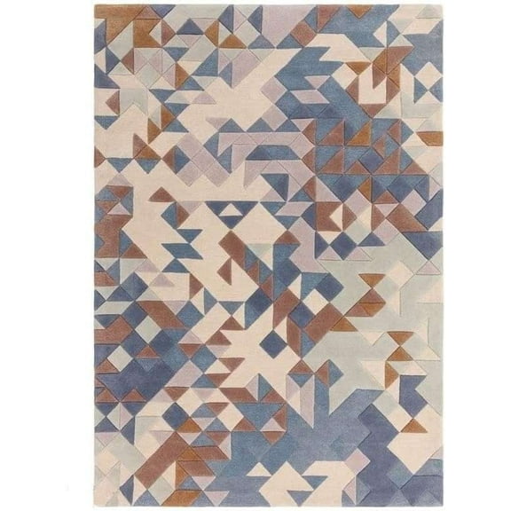 Eclatique Modern Rug - Geometric Tufted Area Rug, Gray, 4 x 6, Non-Slip Backing