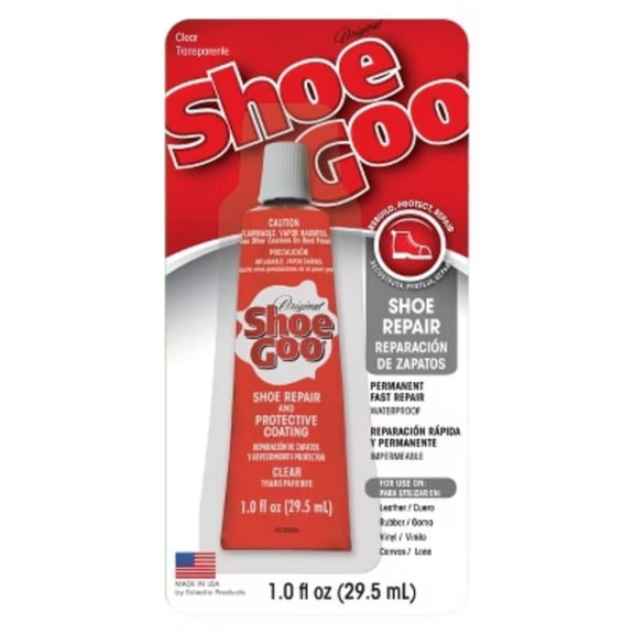 Eclectic 1oz Shoe Goo Glue: Water-Resistant Adhesive for Shoes, Dries Clear, Black, Glue