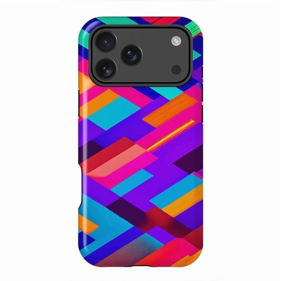 Eclectic Alignment Abstract Maximalist Shapes Case for iPhone 17 16 15 14 13 12 11 Pro Max