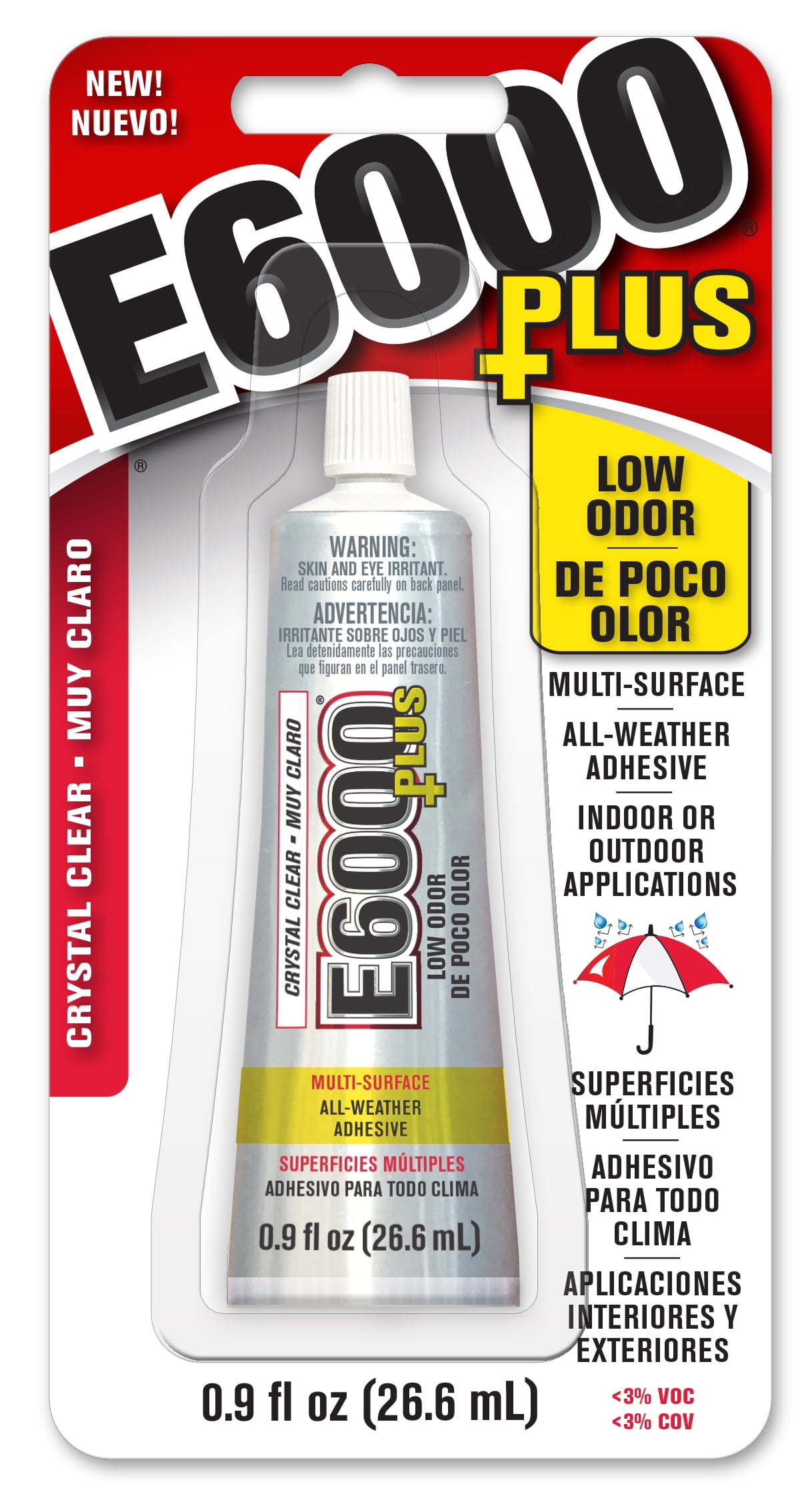 E6000 Plus No Odor 0.9 Oz Adhesive Permanent Glue Crystal Clear for sale  online
