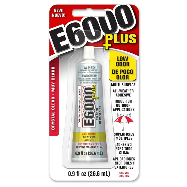 Eclectic E6000 PLUS No Odor Industrial Adhesive, Clear, 0.9 fl. oz