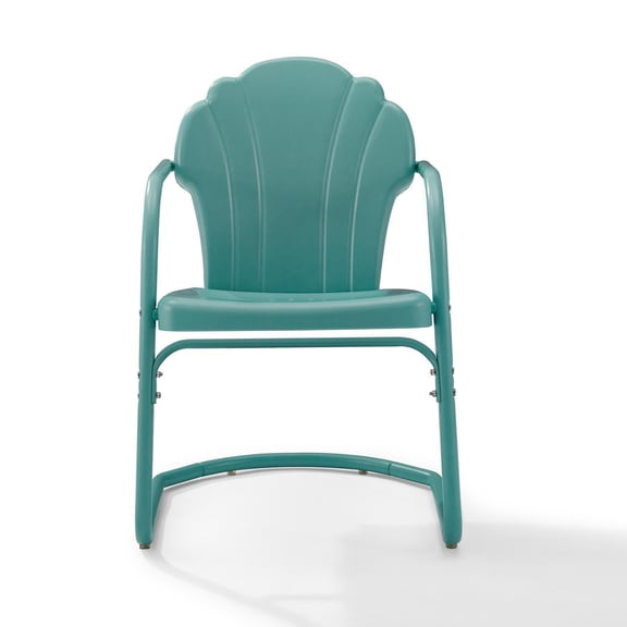 Eclectic Escape Outdoor Metal 2-Piece Armchair Set, Pastel Blue Satin, 20.5"D x 20.5"W x 32.88"H, Sturdy steel construction, Modern Outdoor Patio/Lawn Seating Armchair Set